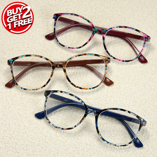 3-Pack Women’s Floral Reading Glasses – Stylish Lightweight Readers